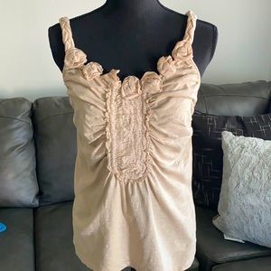 Anthropologie Top in warm beige. EUC. Medium.